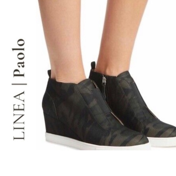 LINEA Paolo Felecia Platform Wedge Sneakers - Picture 1 of 10